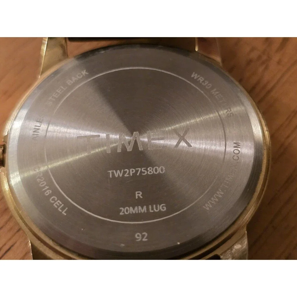 Vintage Timex Easy Reader 38mm Gold-Tone Watch TW2P75800 – Cream Dial – Works!